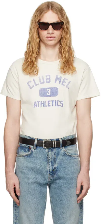 Re/done ホワイト Club Mel チューブラー Tシャツ In Old White