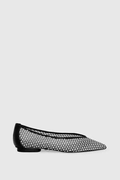 Rebecca Minkoff Crystal Ballet Flat In Black