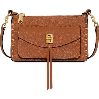 Rebecca Minkoff Mini Darren Leather Crossbody Bag In Metallic