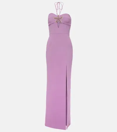 Rebecca Vallance Chantara Embellished Gown In Purple