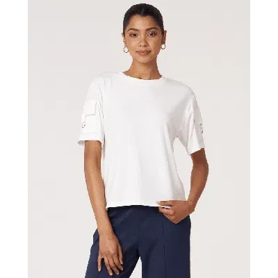 Rebody Active Cargo Short Sleeve Top In White