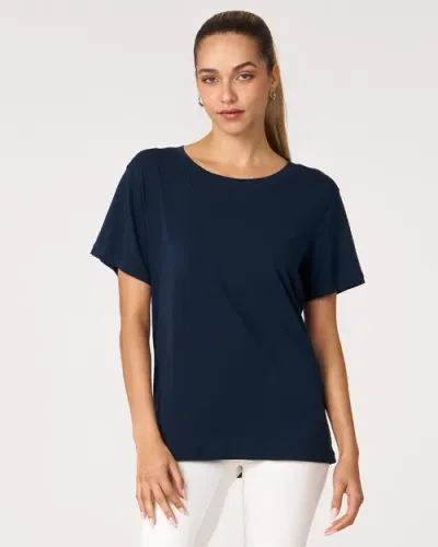 Rebody Active Rebody Essentials Oversized Short Sleeve Top In Navy