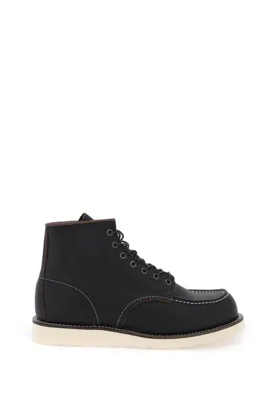 Red Wing Shoes Classic Moc Ankle Boots In Black