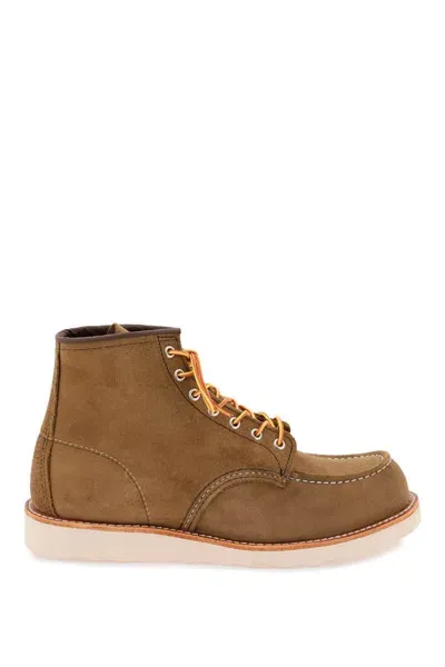 Red Wing Shoes Classic Moc Ankle Boots In Khaki