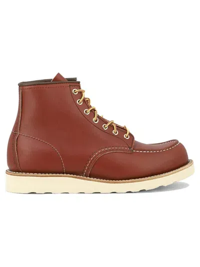 Red Wing Shoes Men's "classic Moc" Lace-up Boots In Brown