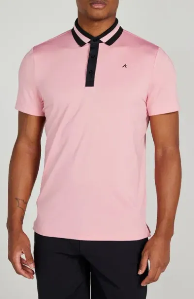 Redvanly Batson Performance Golf Polo In Peony