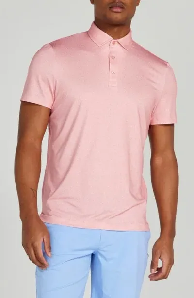 Redvanly Kimbell Floral Performance Golf Polo In Peony