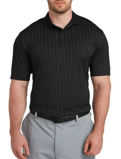 Reebok Golf Speedwick Stripe Polo Shirt In Black