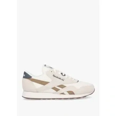 Reebok Mens Classic Nylon Trainers In Chalk/trek Brown/rbkle2