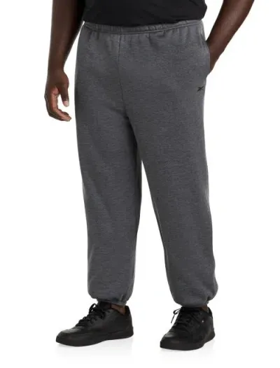 Reebok Performance Fleece Joggers In Pure Grey Heather