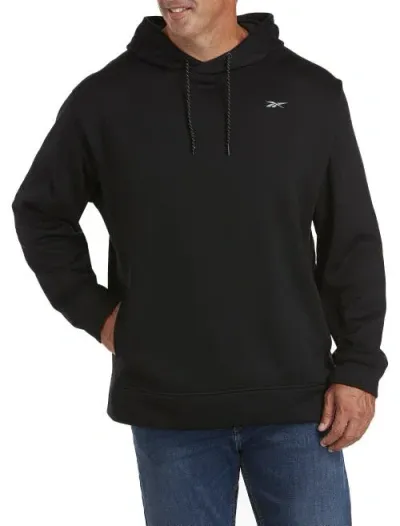 Reebok Performance Fleece Pullover Hoodie In Black