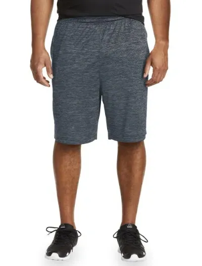 Reebok Performance Tech Heather Shorts In Black Heather