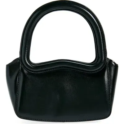 Reformation Mini Luciana Frame Handle Bag In Black Leather