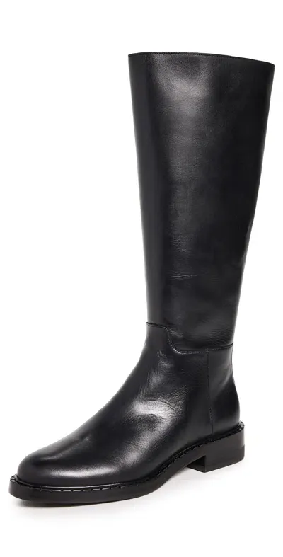 Reformation Nancy Knee Boots Black Leather