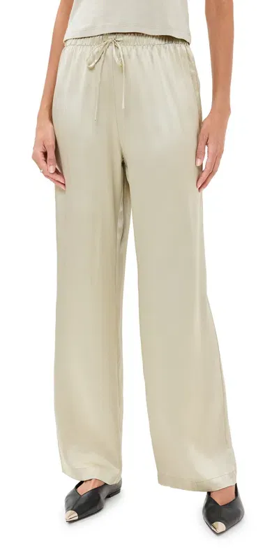 Reformation Olina Silk Pants Dried Herbs