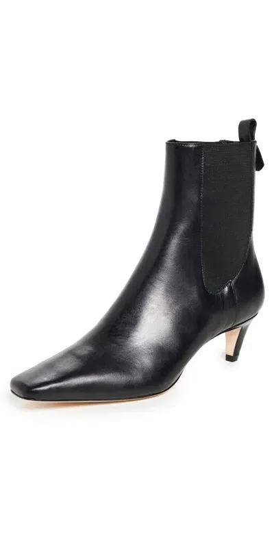 Reformation Roberta Ankle Boots Black Leather