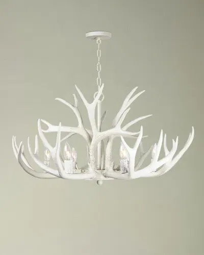 Regina Andrew Antler Chandelier (white)