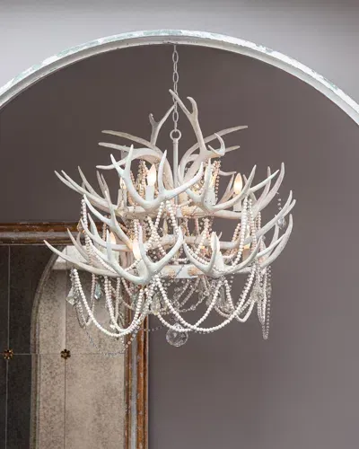 Regina Andrew Cheyanne Antler Chandelier In White