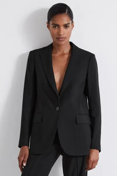 Reiss Black Atelier Virgin Wool Single Breasted Suit Jacket