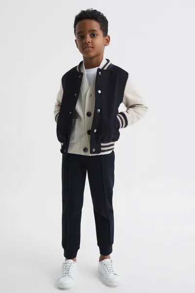 Reiss Bomberjacke Im College-look In Navy