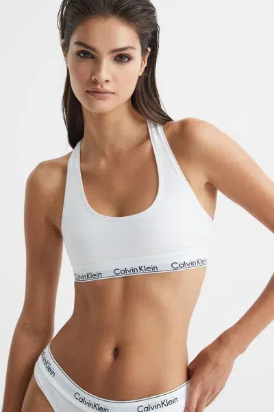 Reiss Calvin Klein Underwear Bralette In White