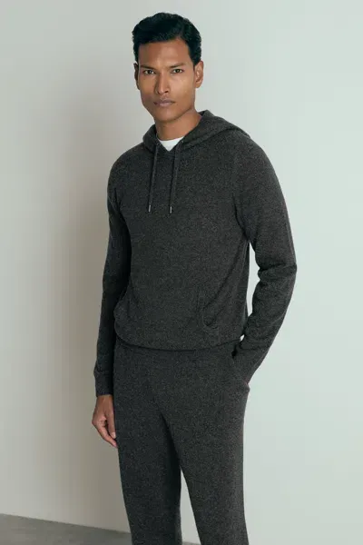 Reiss Charcoal Melange Atelier Cashmere Hoodie