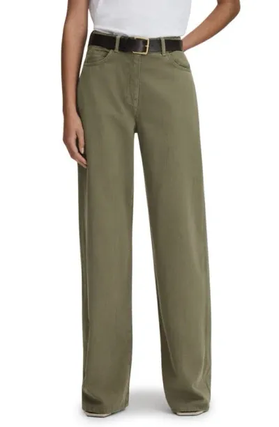 Reiss Colorado Straight Leg Pants In Khaki