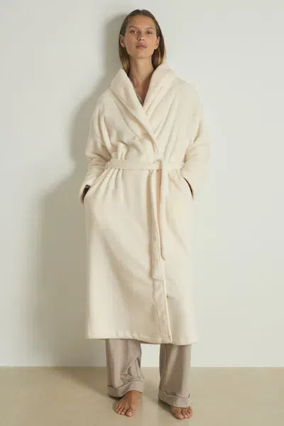 Reiss Ivory Ginny Fleece Dressing Gown