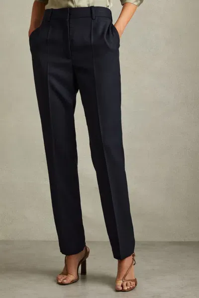 Reiss Navy Textured Slim Fit Suit Trousers