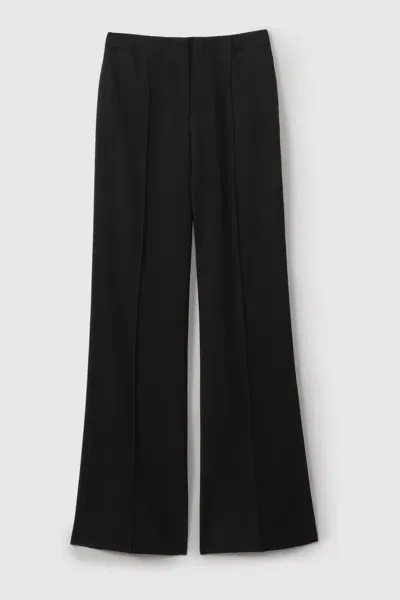 Reiss Black Petite Fluid Wide Leg Trousers