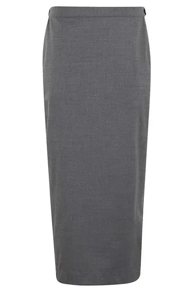 Remain Birger Christensen Suiting Midi Skirt In 959 Phantom