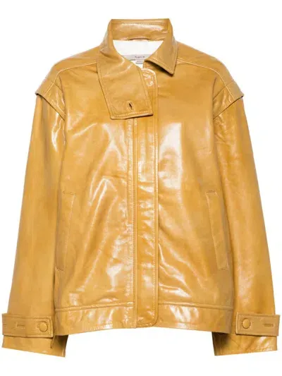 Remain Leather Jacket In Yellow