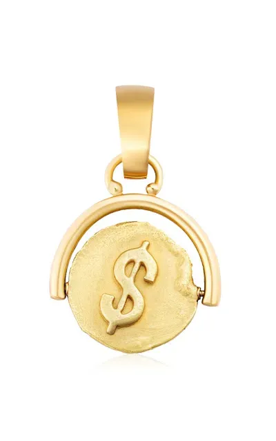 Renato Cipullo 18k Yellow Gold Fortuna Reversible Pendant