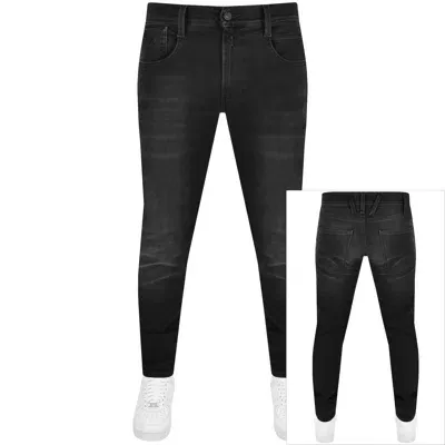 Replay Anbass Hyperflex Slim Fit Jeans Black