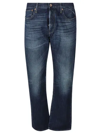 Replay Buttoned Classic Jeans In Denim