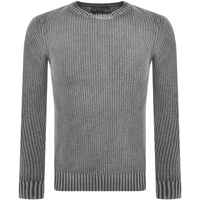 Replay Crew Neck Knit Jumper Grey