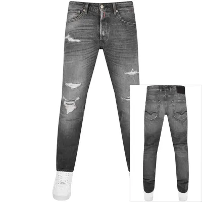 Replay Grover Straight Jeans Mid Wash Grey