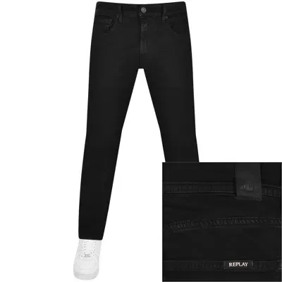 Replay Logo Trousers Black