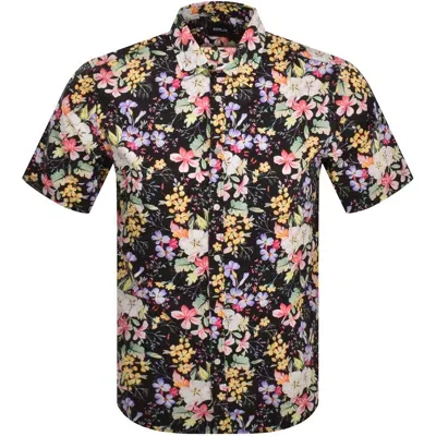 Replay Short Sleeve Floral Shirt Black