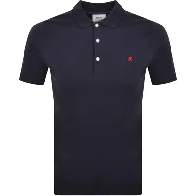 Replay Short Sleeved Polo T Shirt Navy