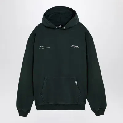 Represent Forest Green Cotton Hoodie With Logo