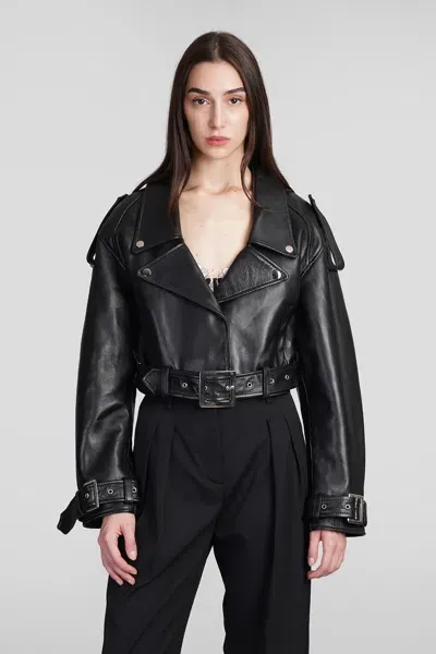 Retroféte Victoria Biker Jacket In Black Leather