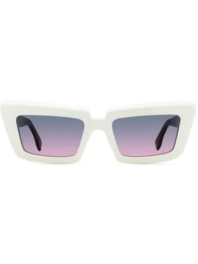 Retrosuperfuture Coccodrillo Sunglasses In White