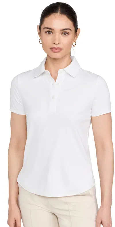 Rhone Course To Court Sleeveless Polo In Snow White