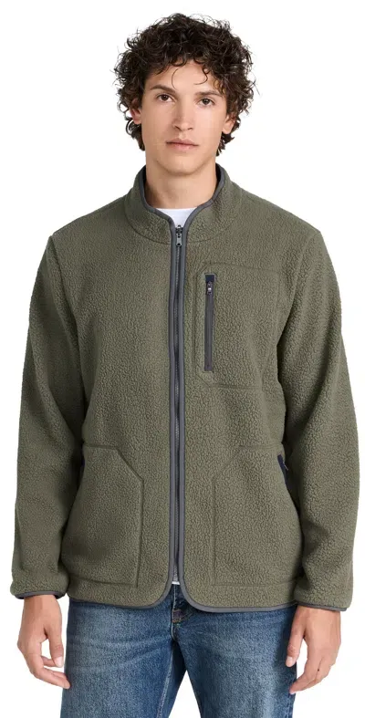 Rhone Fairbanks Sherpa Jacket Lichen Green/sky Captain