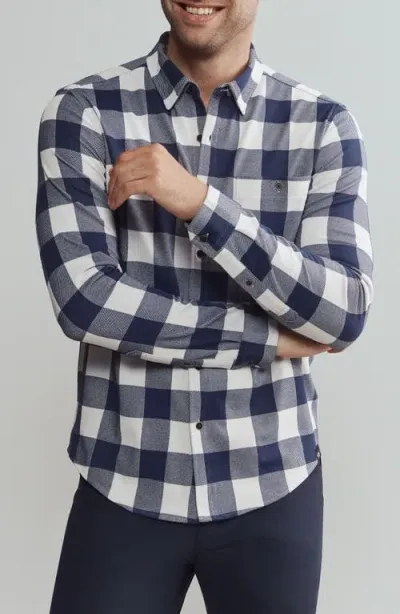 Rhone Hardy Flannel Shirt In Sleet Gray