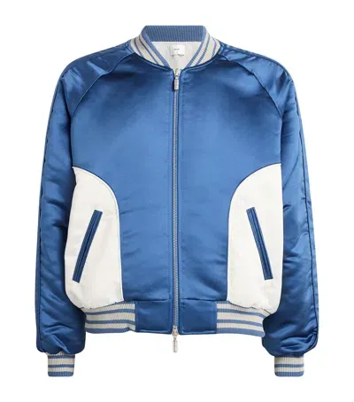 Rhude Chamonix Ski Bomber Jacket In Blue