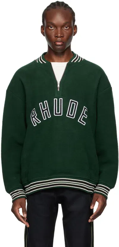 Rhude Green Varsity Sweatshirt