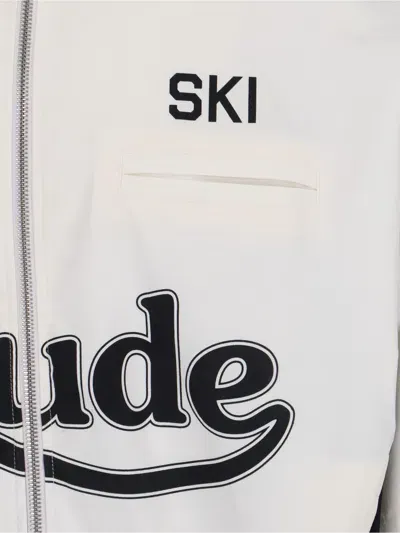 Rhude Ski Track Jacket In White/black