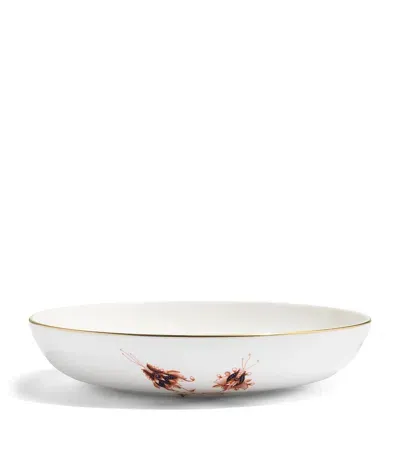 Richard Brendon X V & A Dragon Flower Set Of 2 Medium Coupe Bowls In White